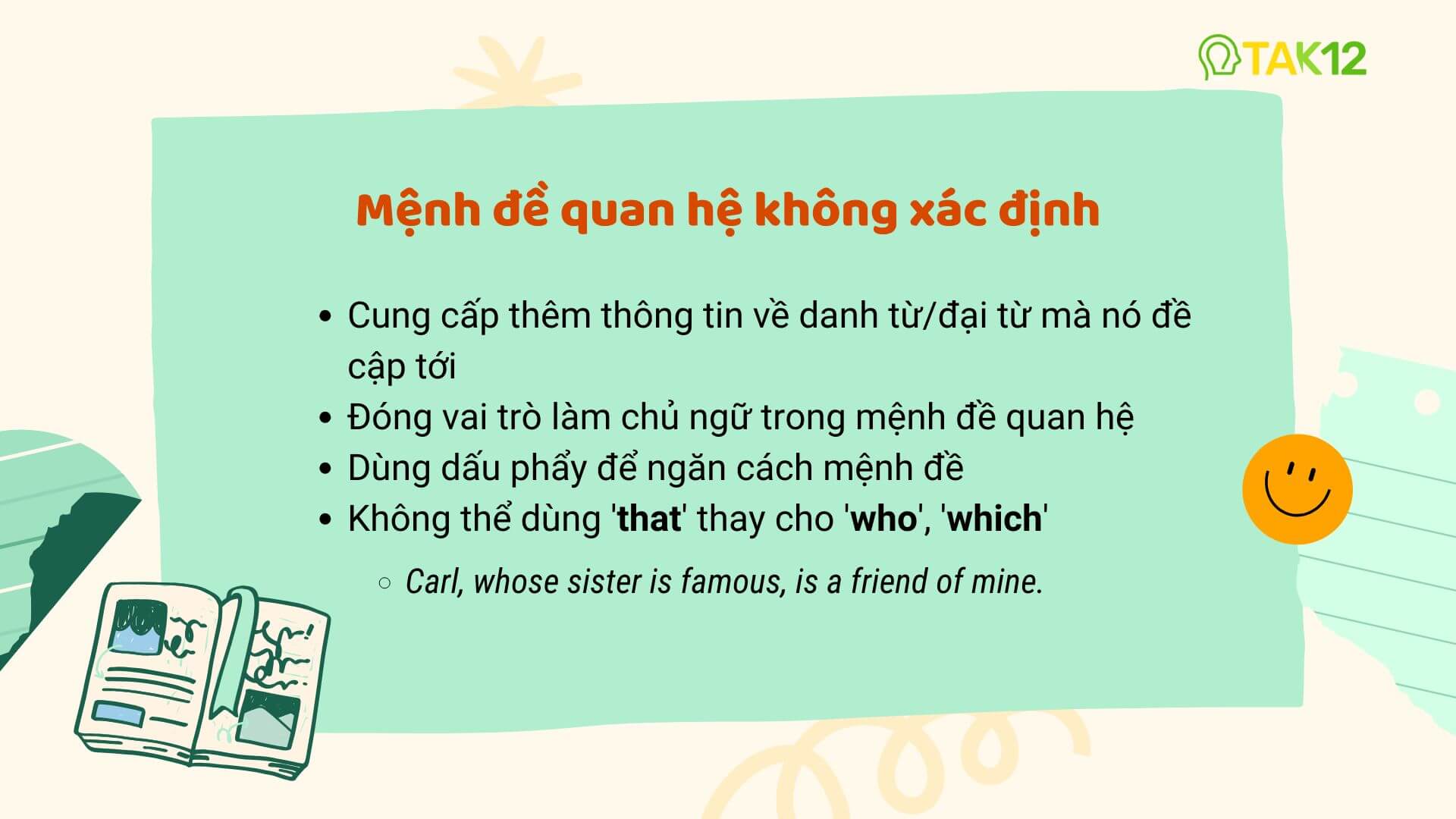 Chức năng của mệnh đề quan hệ có dấu phẩy